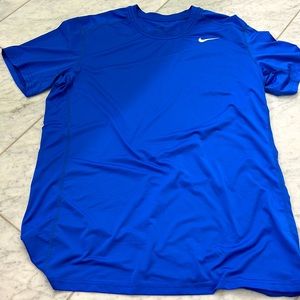 Nike Blue Drifit Short Sleeve Shirt Large